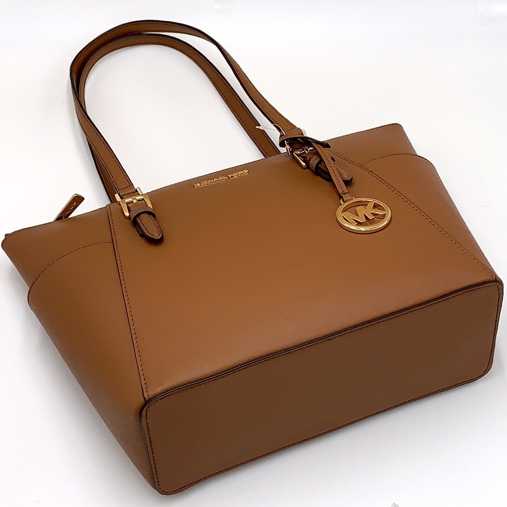 MICHAEL KORS Charlotte Large Leather Top-Zip Tote - Picture 12 of 16